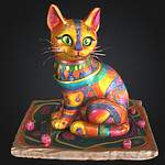 Colorful kitty